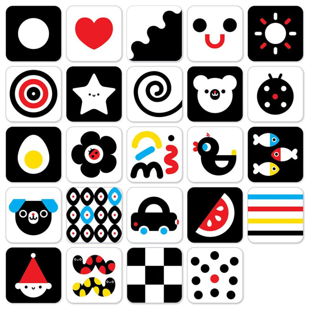 Tarjetas de alto contraste para bebés