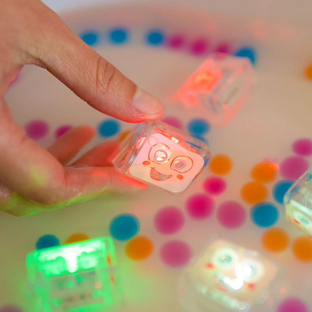 Cubos ¡con luz! para el baño GLOPALS · PARTY multicolor