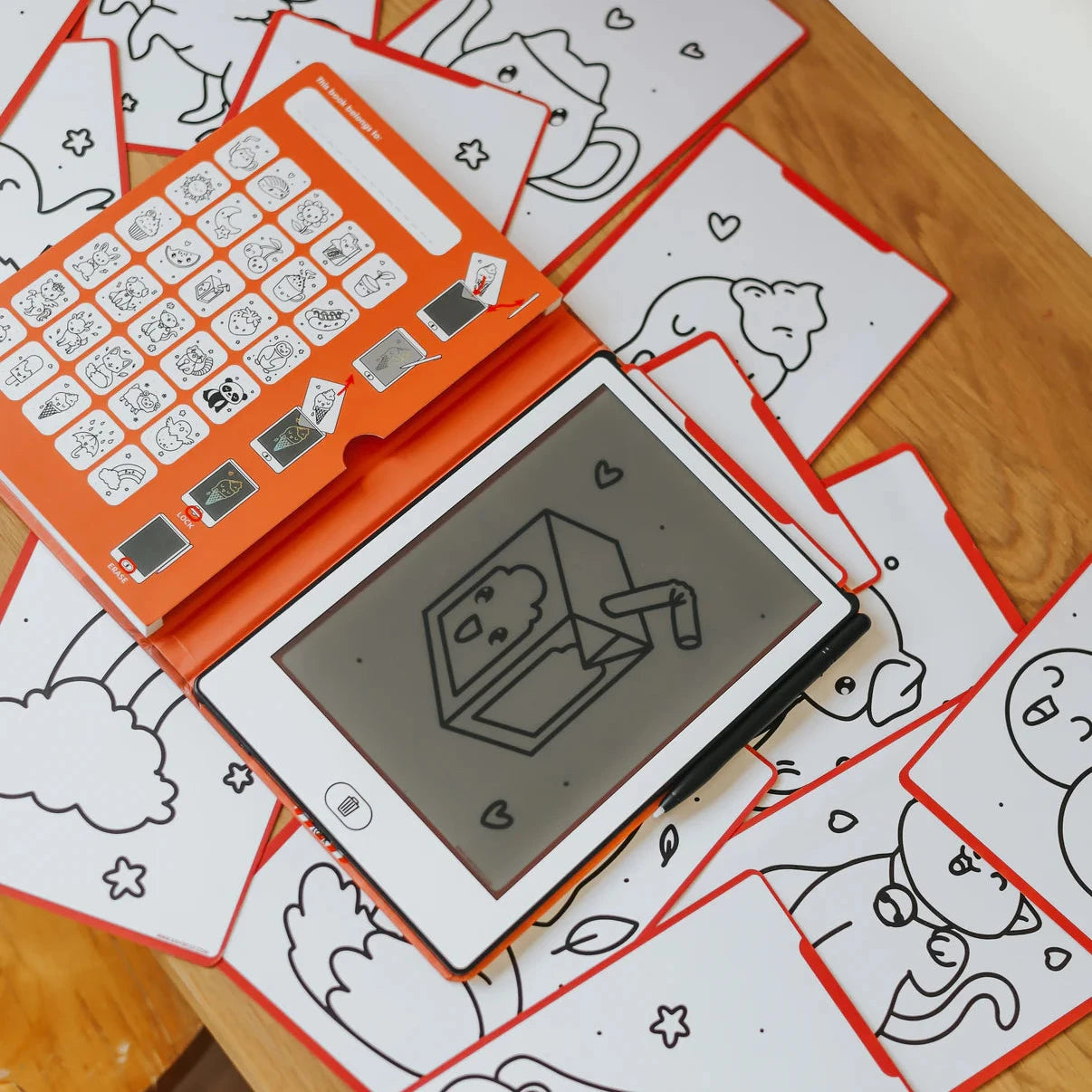 Tableta para dibujar con plantillas KIDYDRAW MINI · kawaii