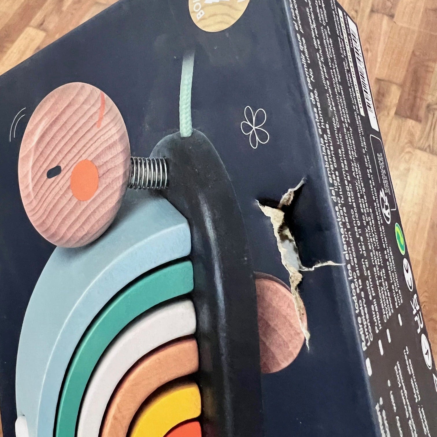 ¡CAJA DAÑADA! Arrastre tortuga arcoIris SWEET COCOON