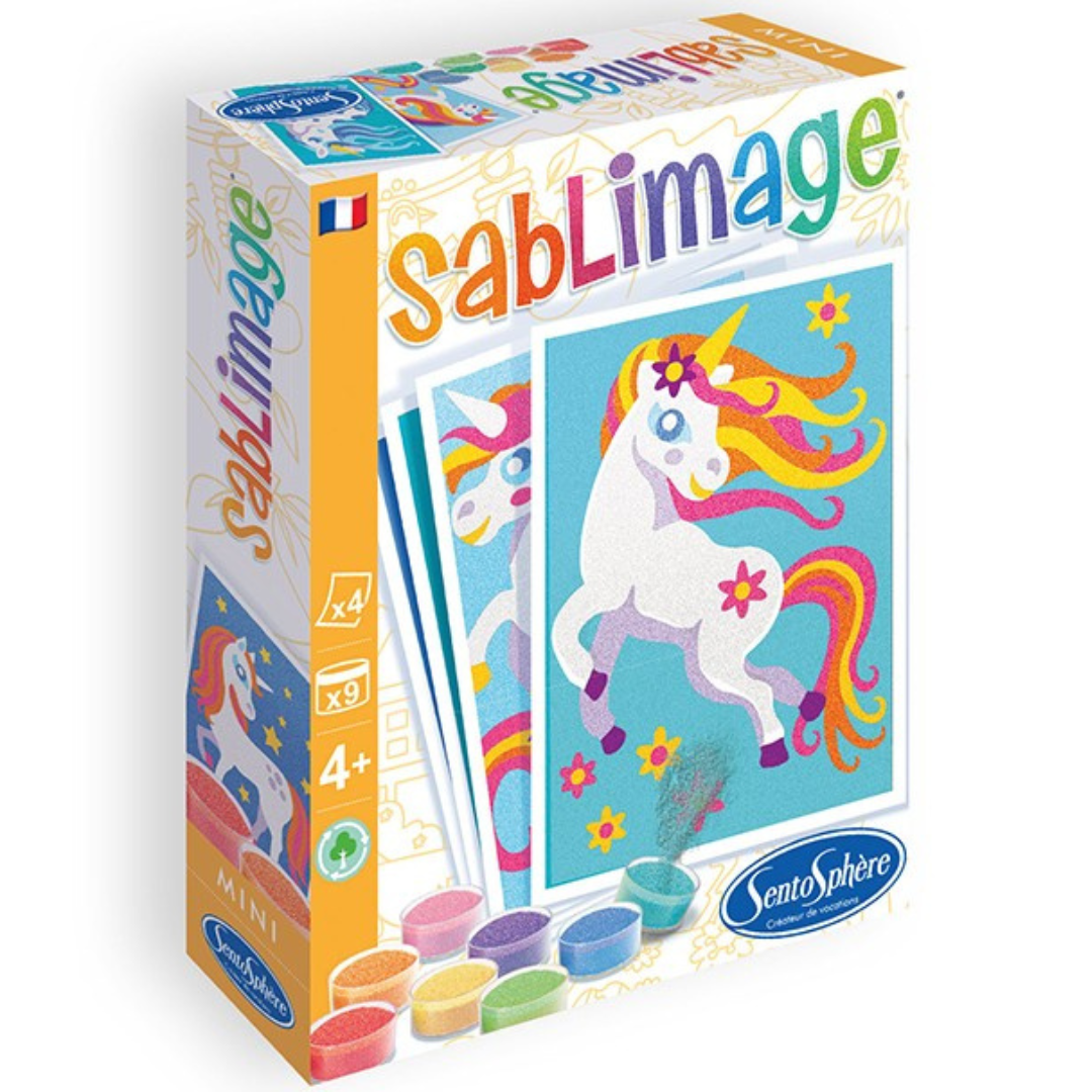 Arena de colores MINI SABLIMAGE · unicornios