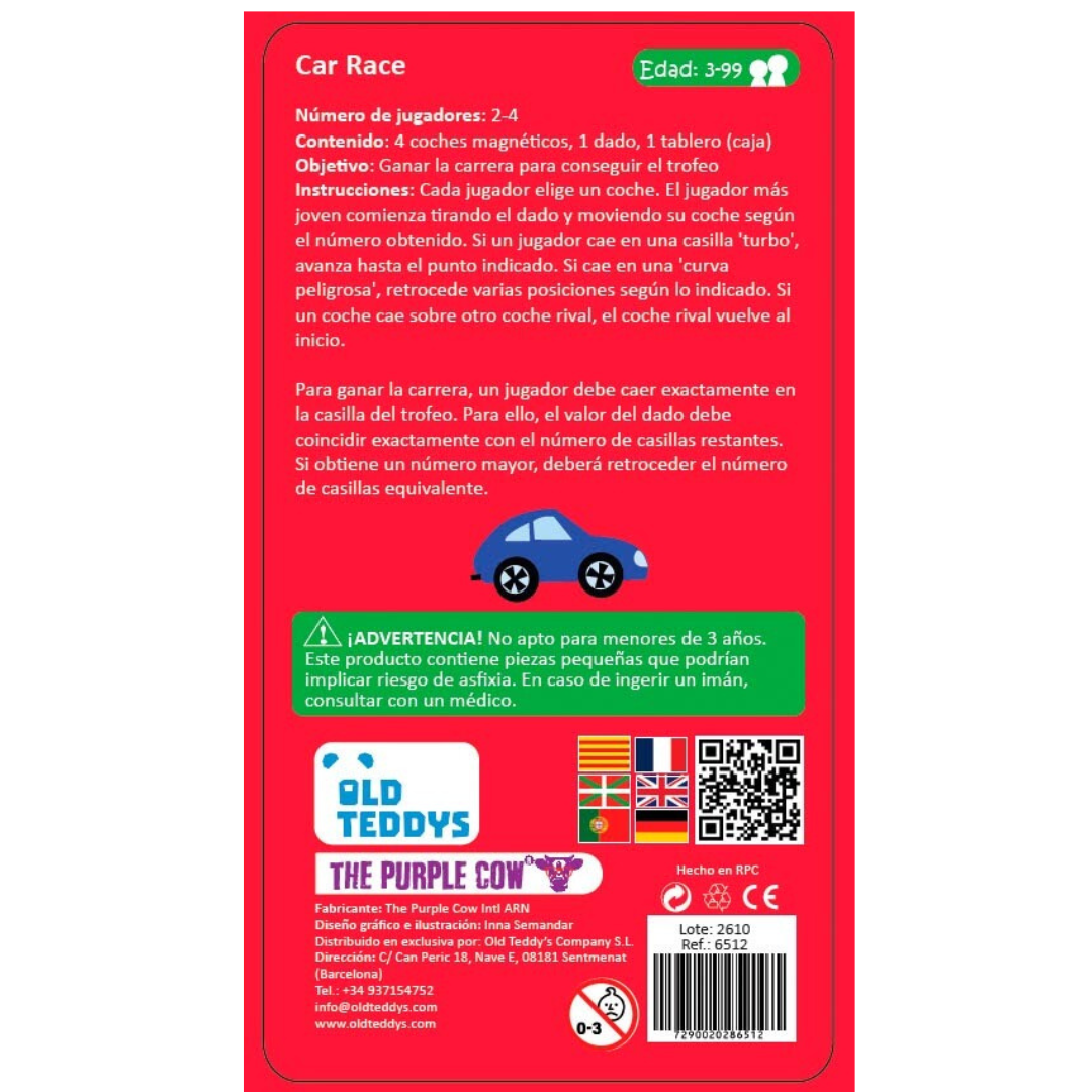 Juego magnético de viaje: CAR RACE