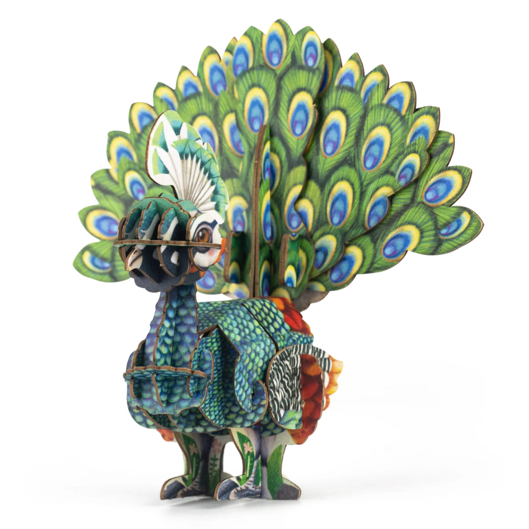 Puzzle 3D ¡con sonido! · pavo real