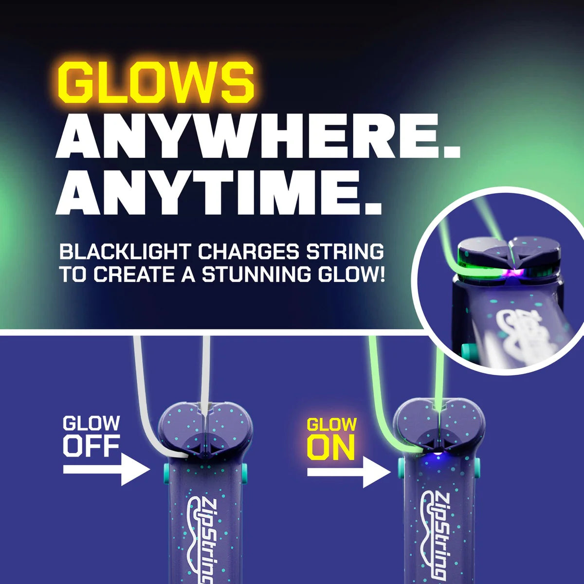 ZIPSTRING LUMA cuerda flotante ¡brilla en la oscuridad!