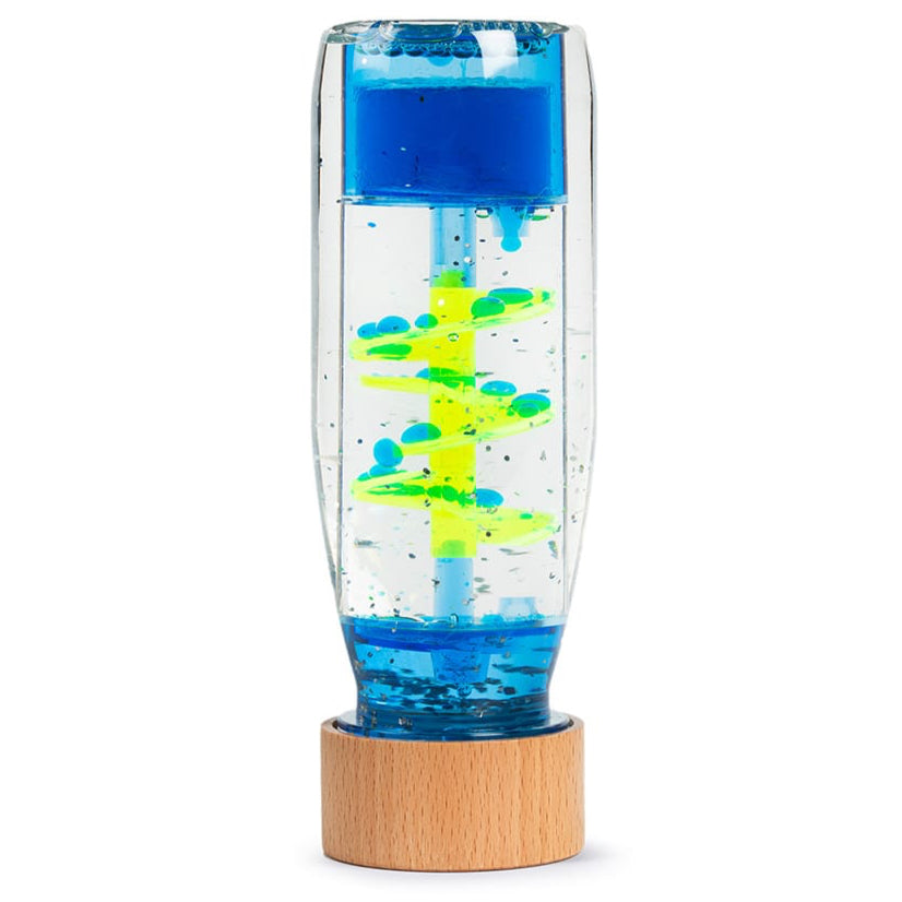 Botella sensorial de movimiento • espiral azul