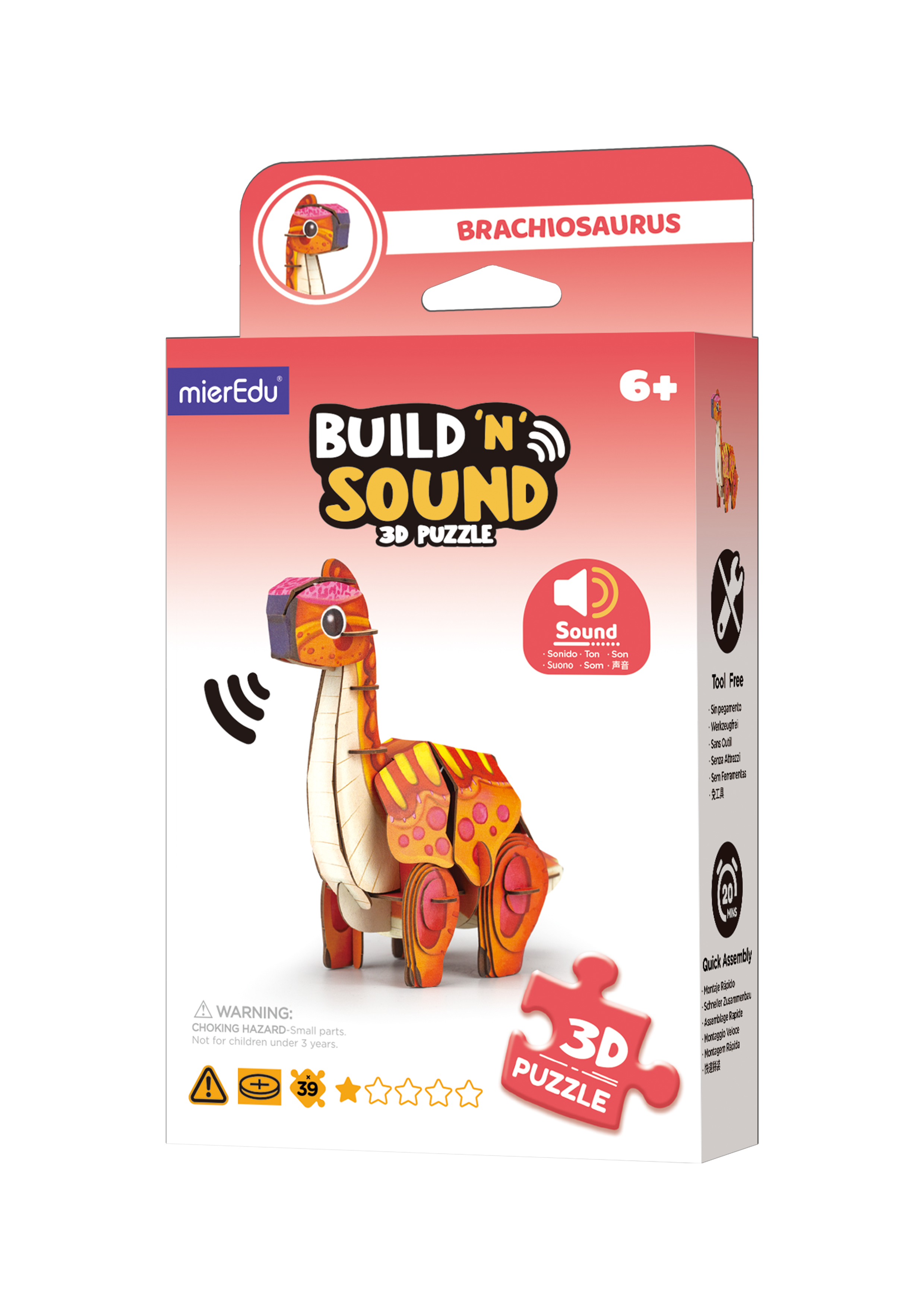 Puzzle 3D ¡con sonido! · brachiosaurus