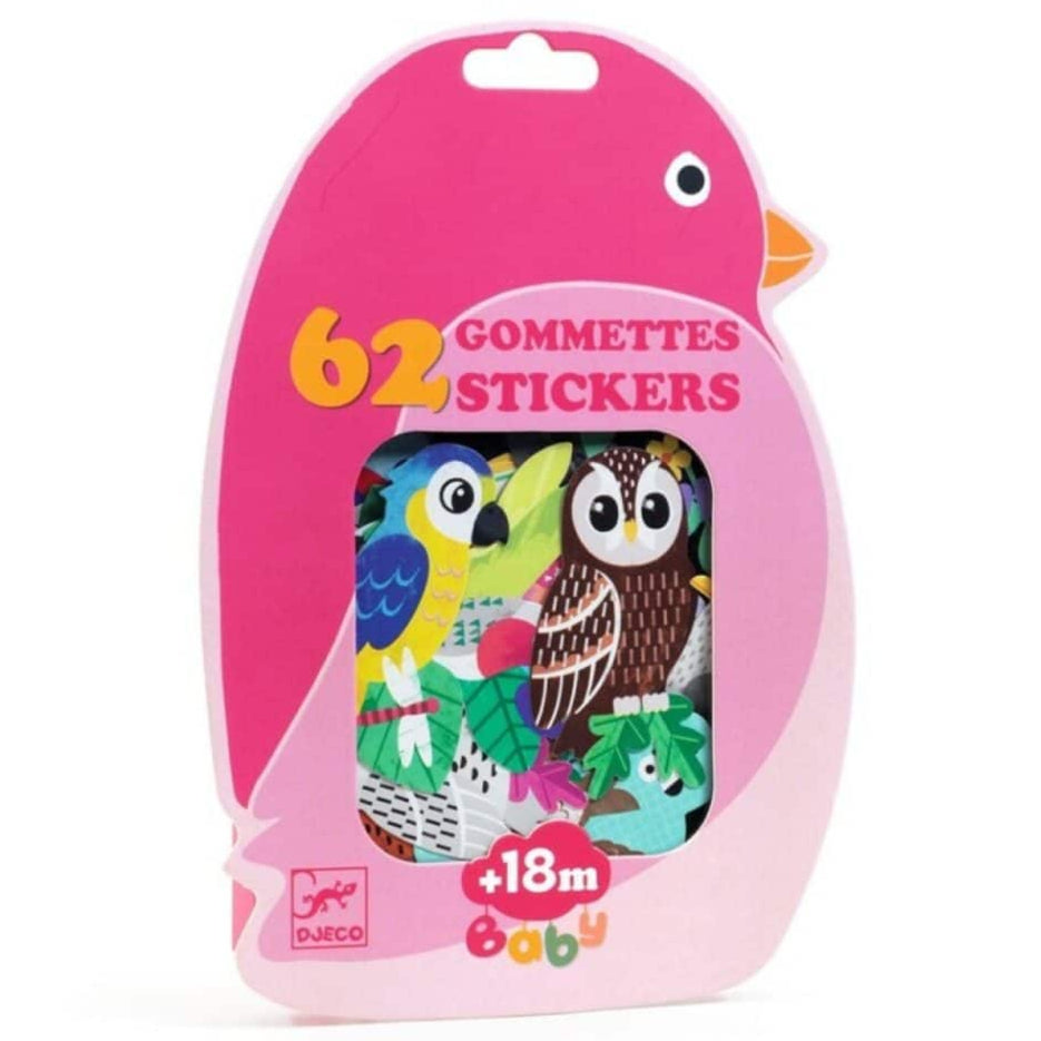 62 Pegatinas · Pájaros