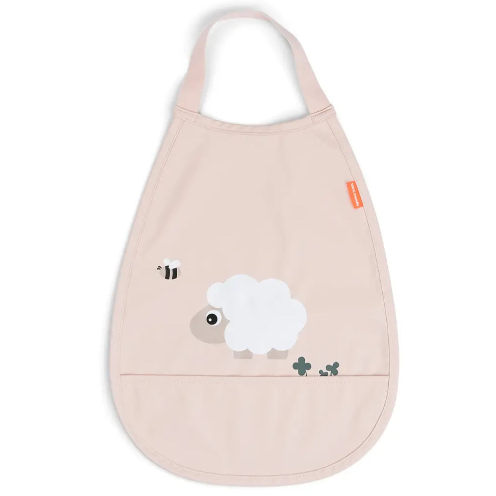Babero pull-over DONEBYDEER tiny farm · rosa