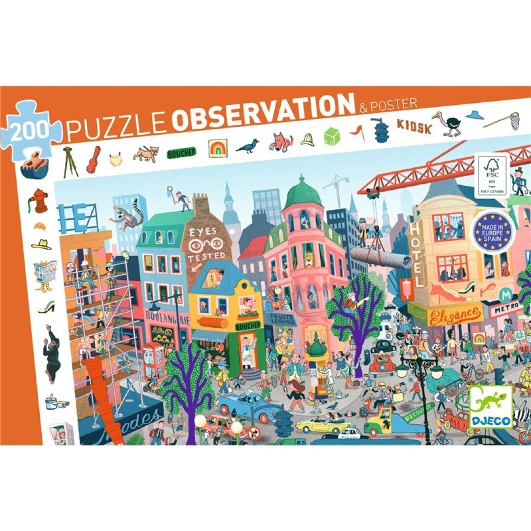 Puzzle de observación la ciudad: 200 piezas