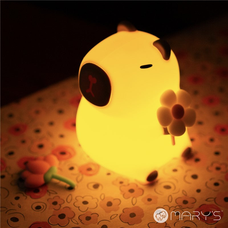 Lámpara de noche LED MARY´S · capibara con flores