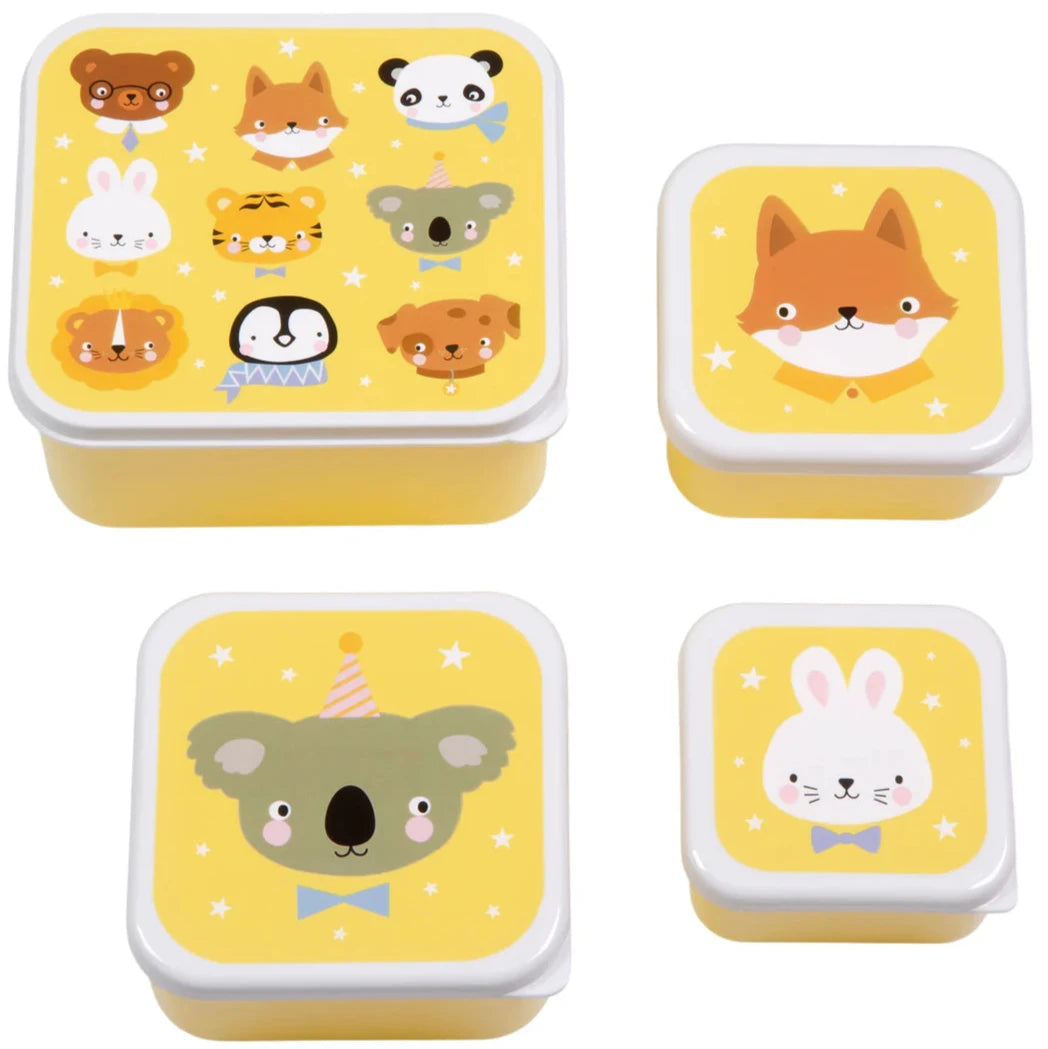 4 cajas snacks ALLC · animales
