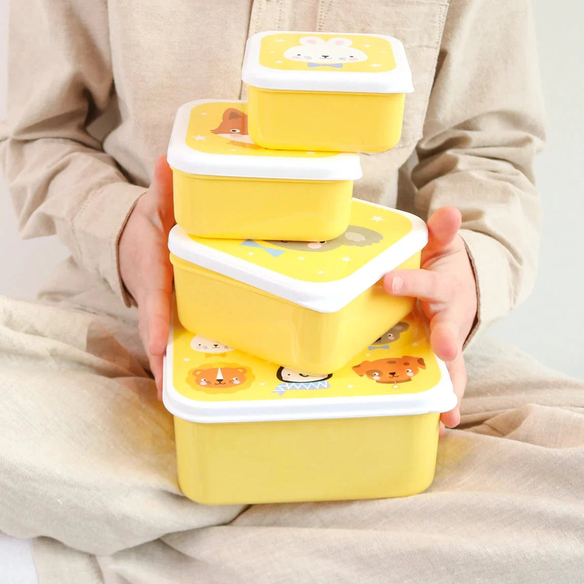 4 cajas snacks ALLC · animales