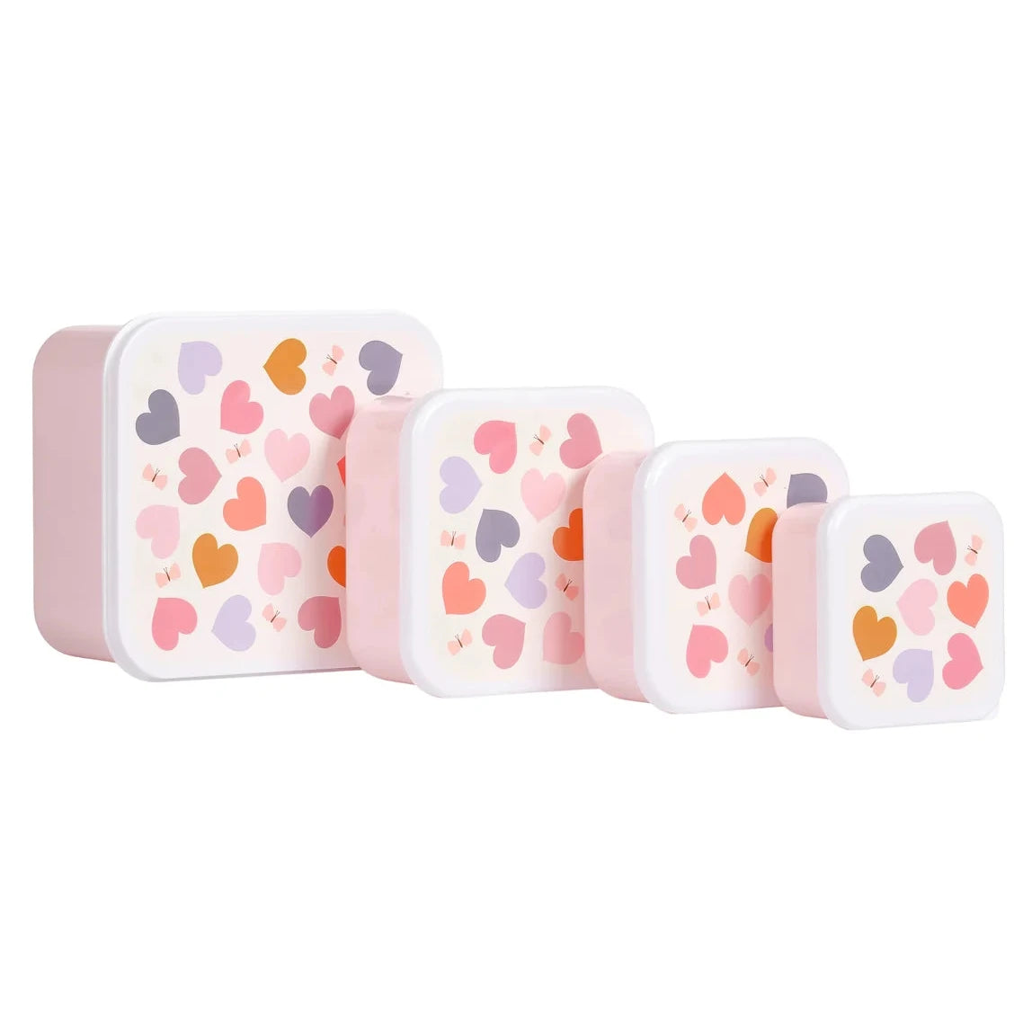 4 cajas snacks ALLC · corazones