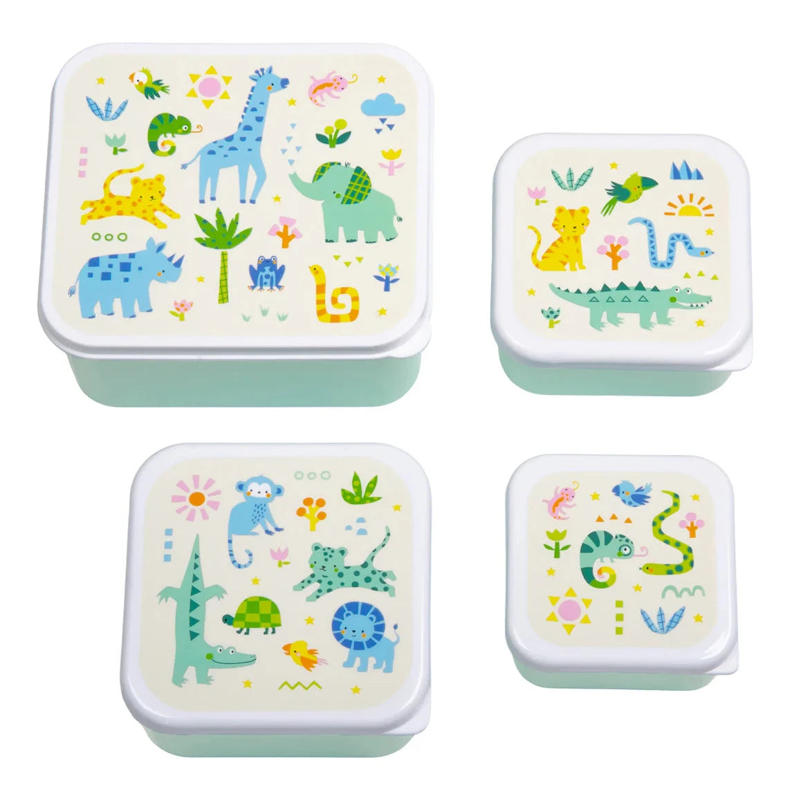 4 cajas snacks ALLC · jungla
