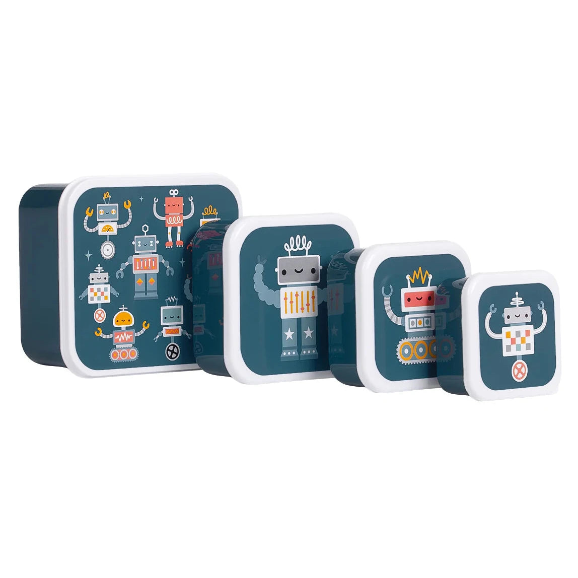 4 cajas snacks ALLC · robots