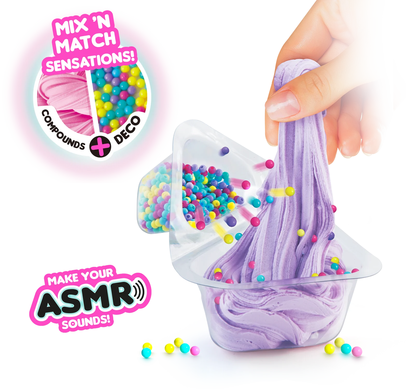 Slime con decoraciones ¡en formato yogur!