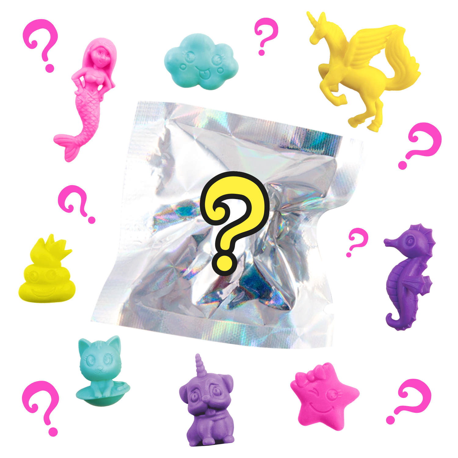 Cubo de slime mix'In con decoraciones