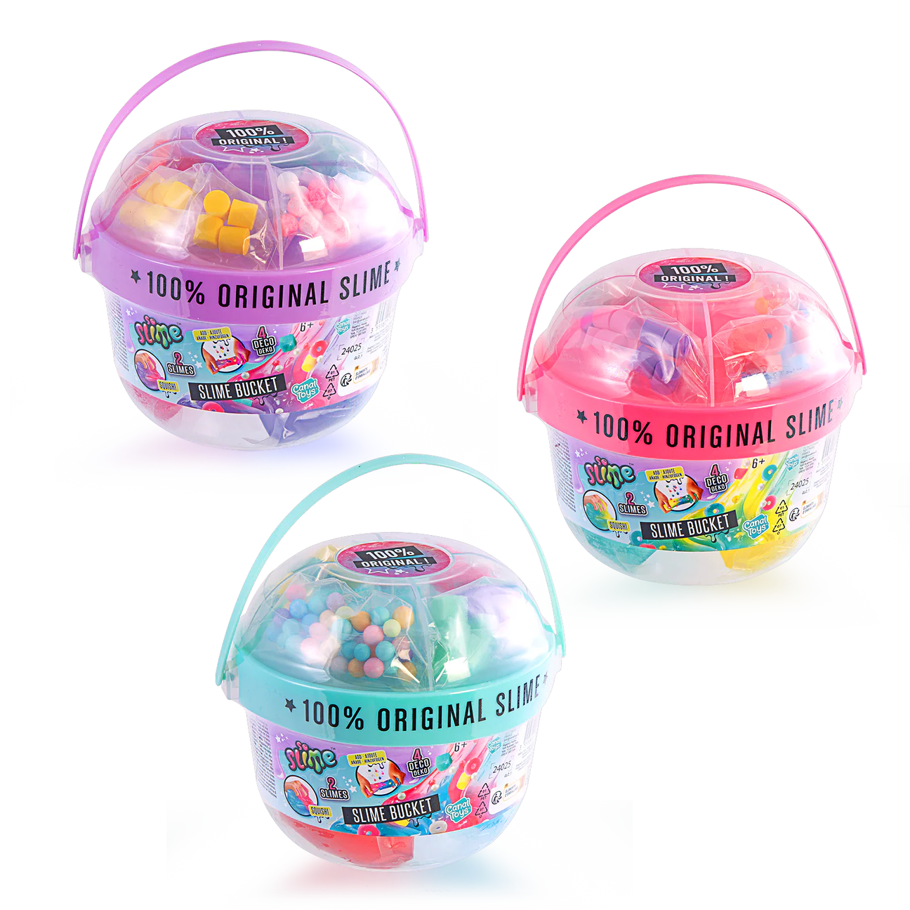 Cubo de 2 slimes ¡con 4 decoraciones!