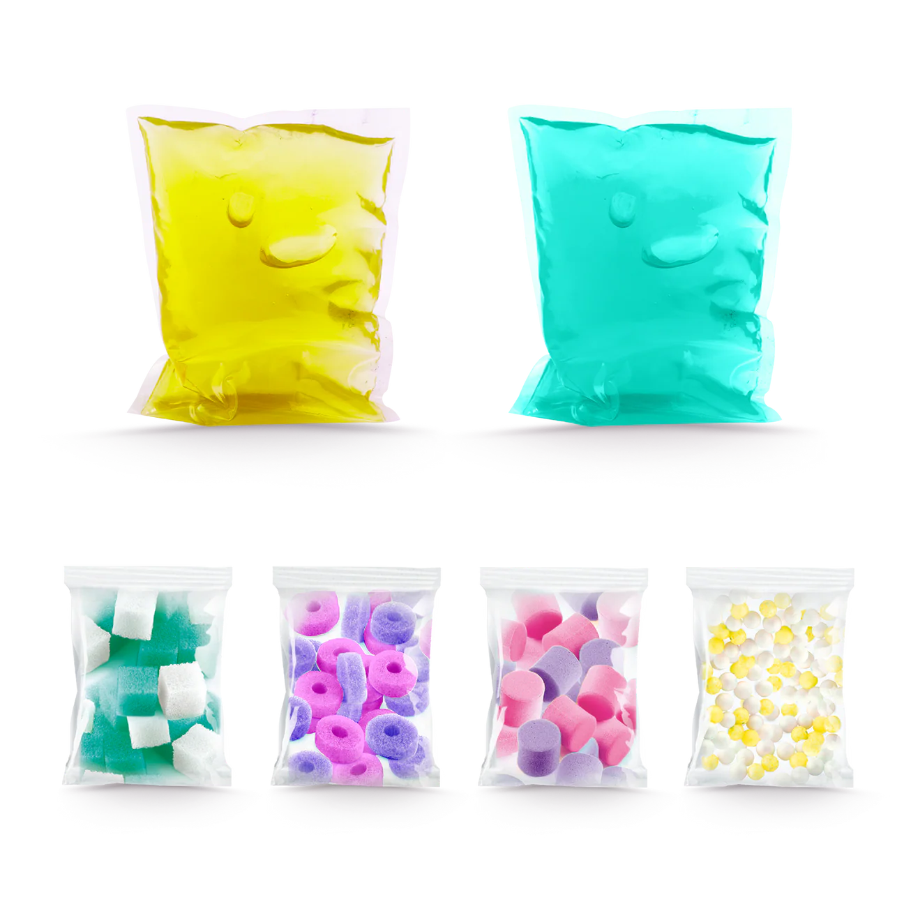 Cubo de 2 slimes ¡con 4 decoraciones!