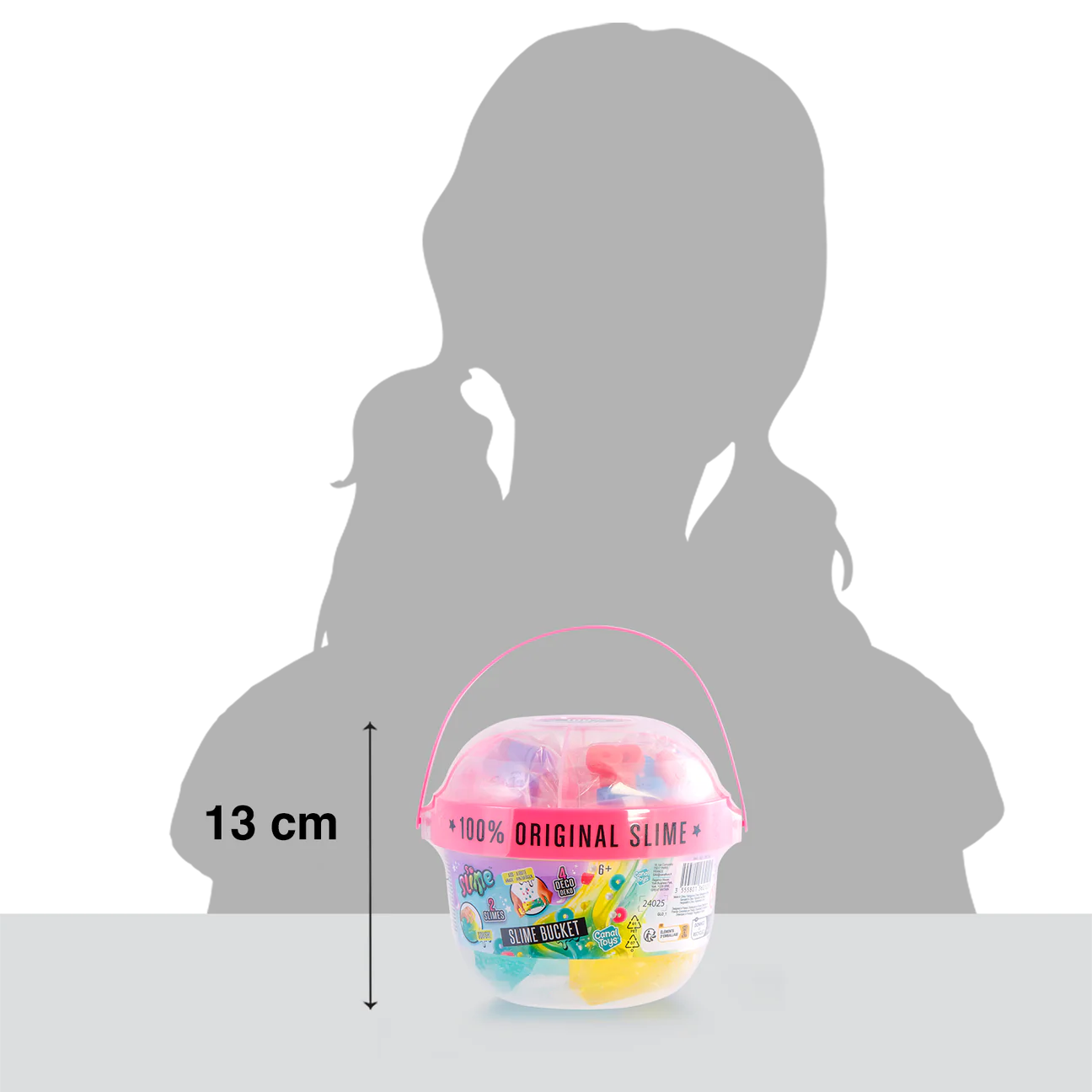 Cubo de 2 slimes ¡con 4 decoraciones!