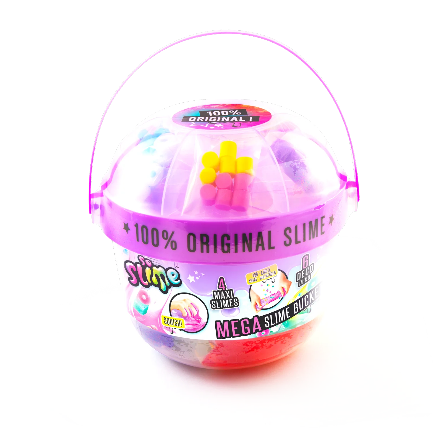 Súper cubo de 4 slimes ¡con 6 decoraciones!