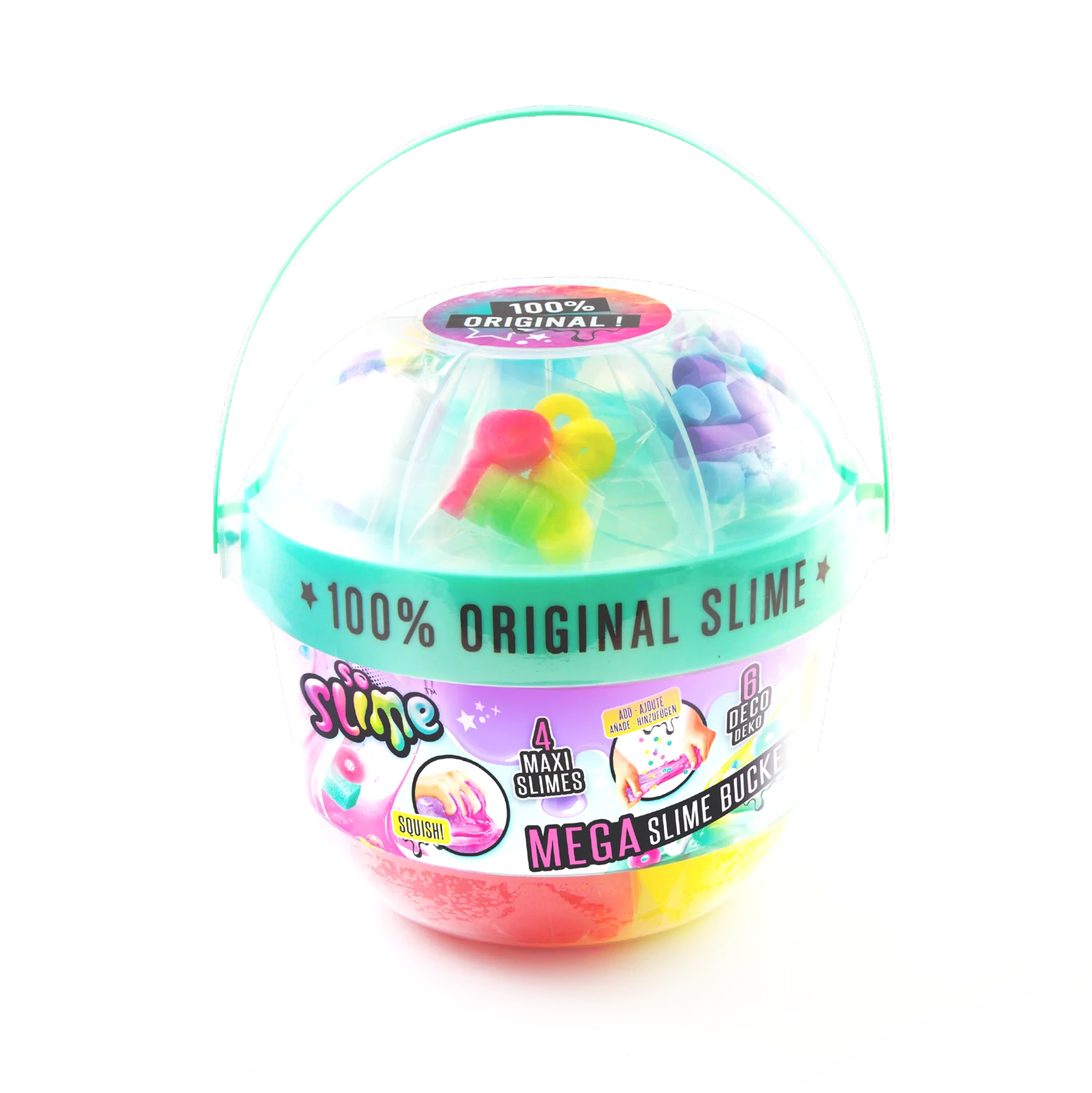 Súper cubo de 4 slimes ¡con 6 decoraciones!