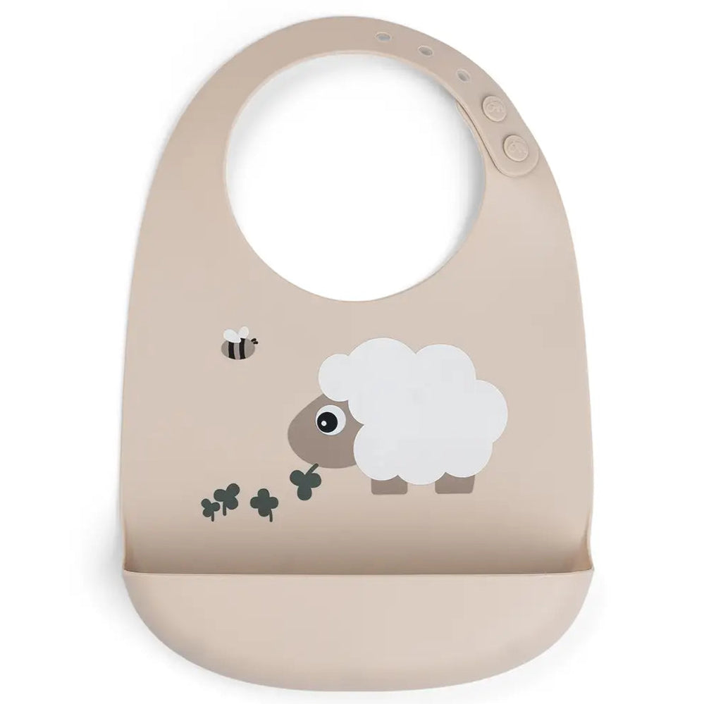 Babero de silicona DONEBYDEER · sheepy sand