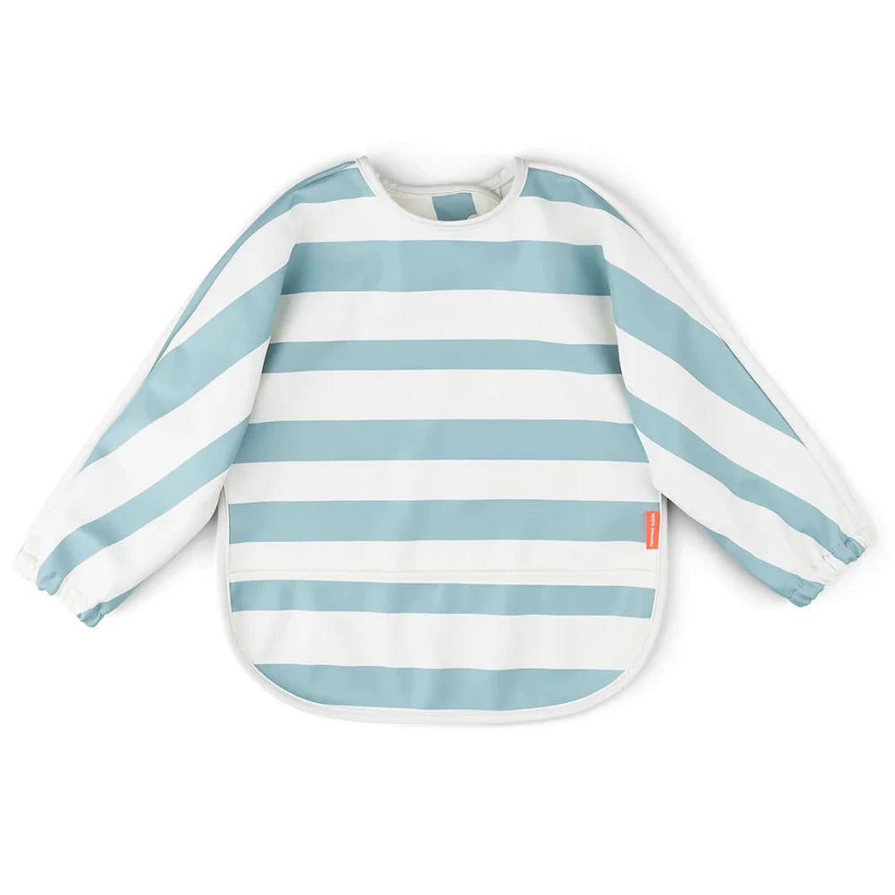 Babero con mangas DONEBYDEER stripes · azul