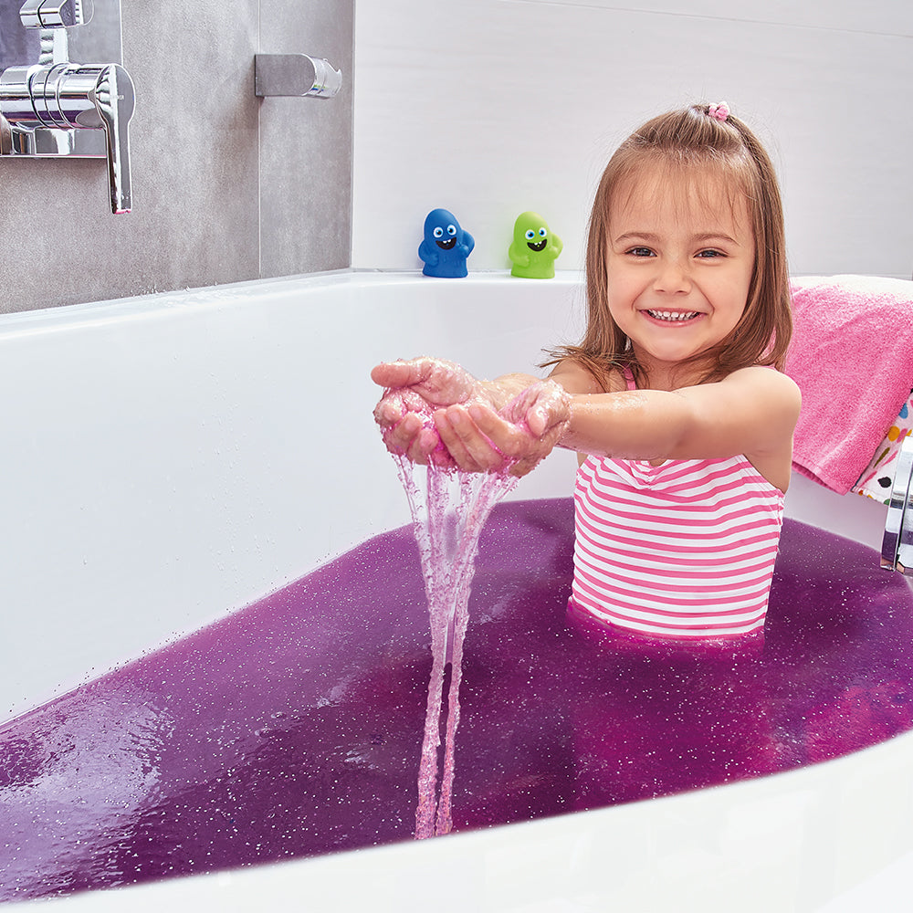 Slime ¡para el baño! con purpurina