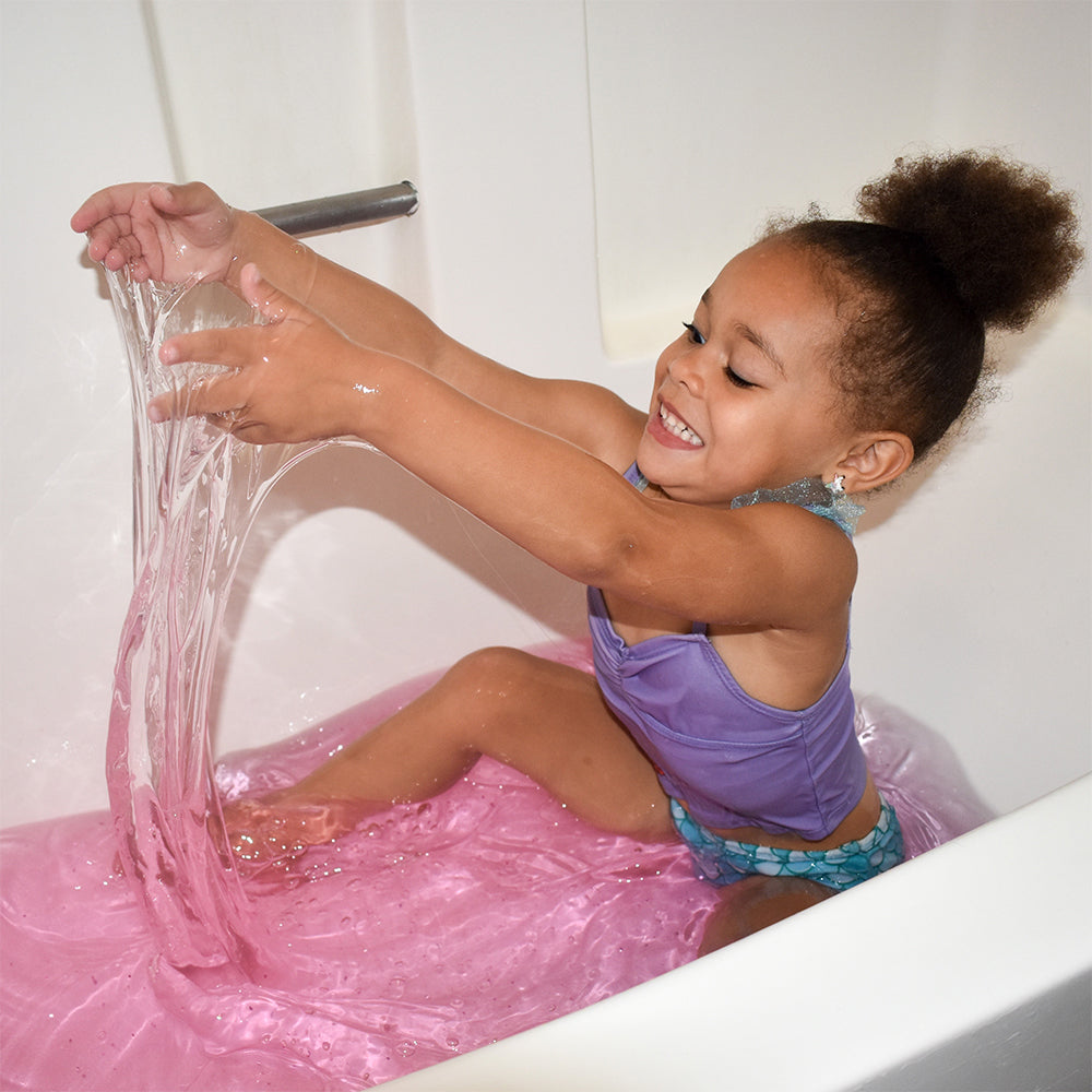 Slime ¡para el baño! con purpurina
