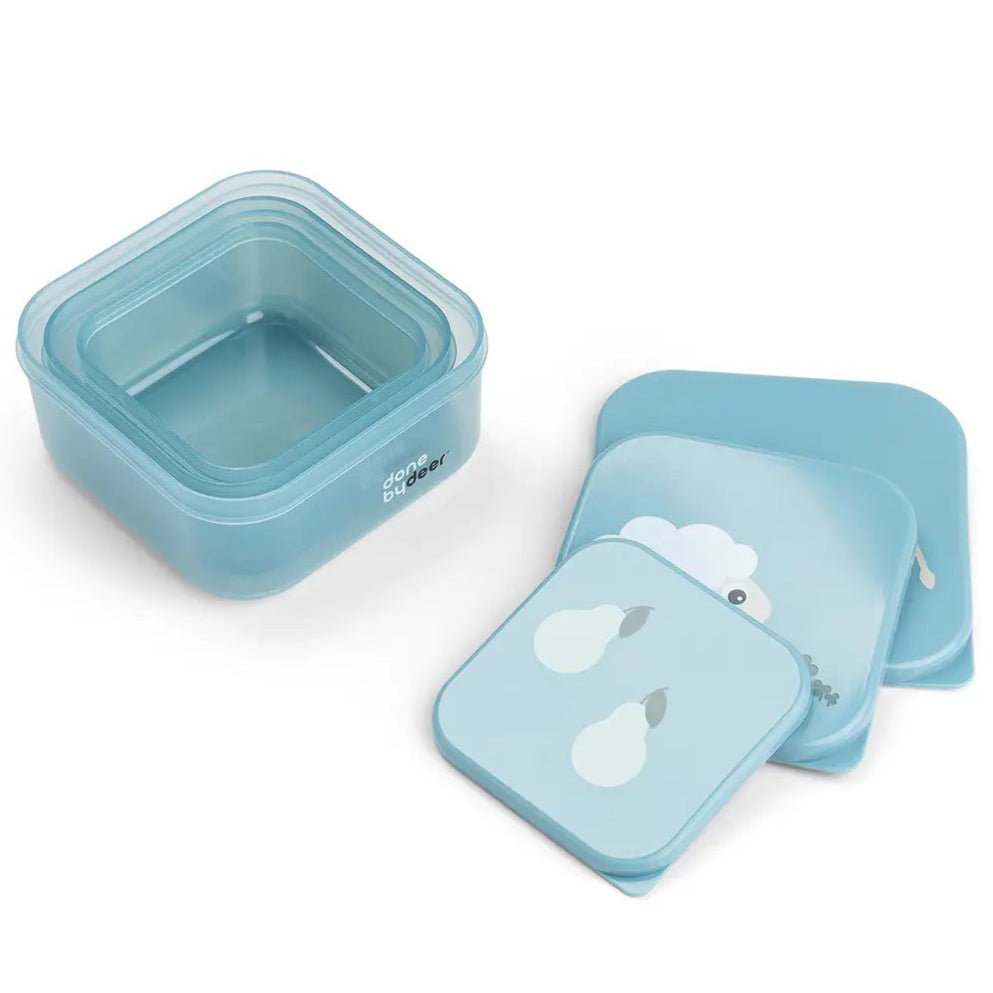 3 cajas de almuerzo DONEBYDEER tiny farm · azul