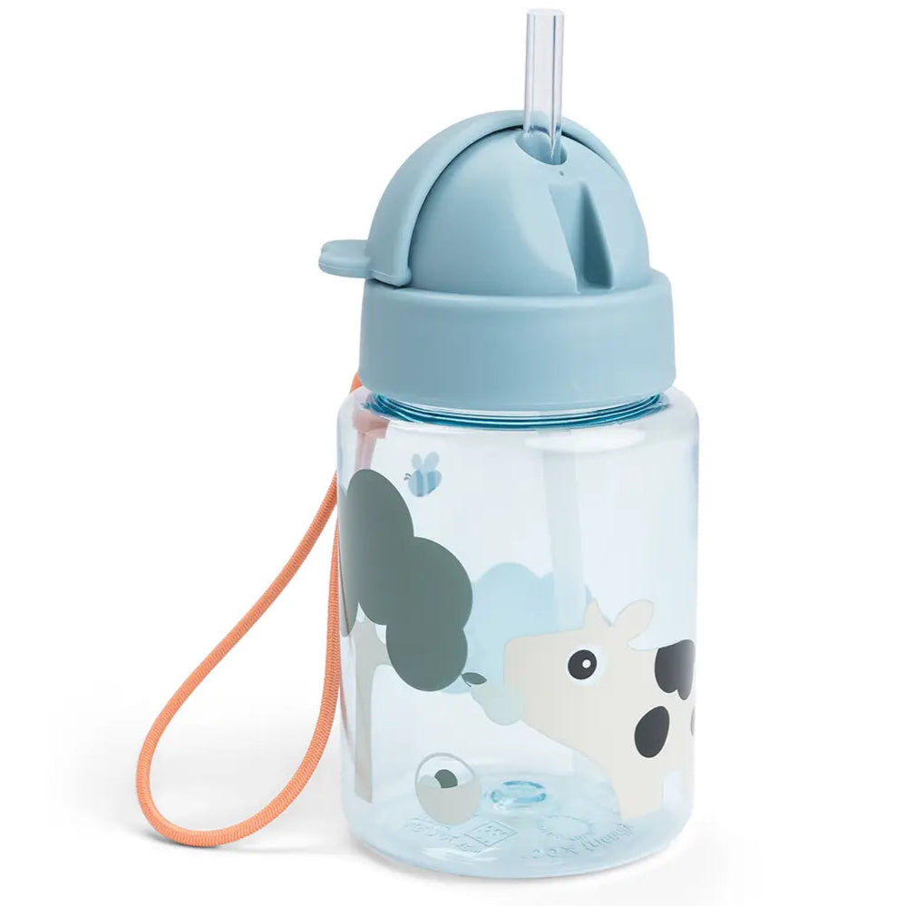 Botella de tritán DONEBYDEER tiny farm 280ml. · azul