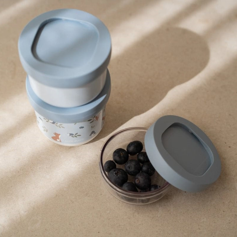 3 cajas de snacks apilables MEPAL · forest friends