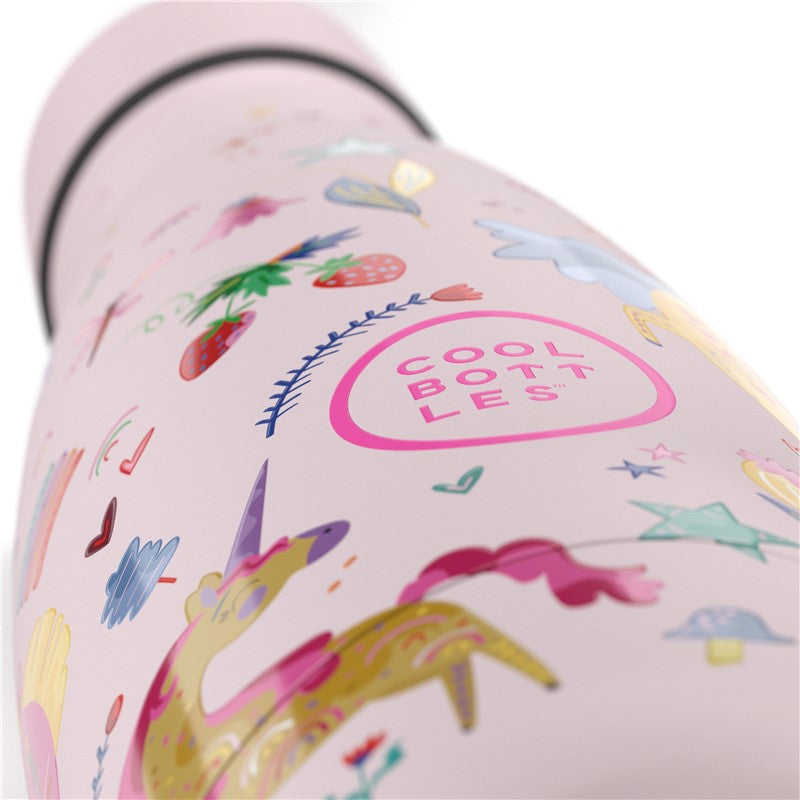 Botella de acero con pajita 350 ml. · funny unicorns