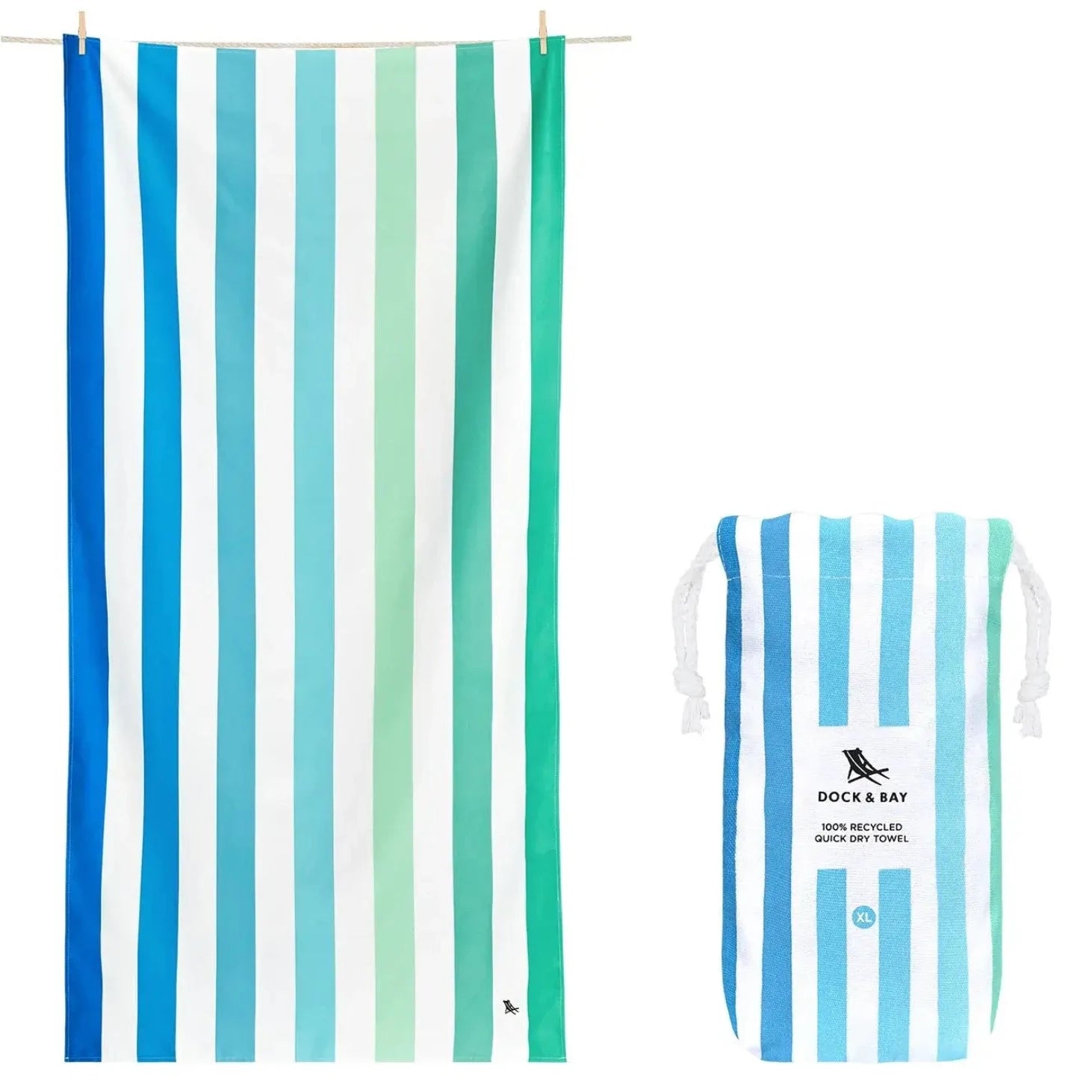 Toalla playa microfibra DOCK & BAY · summer endless river