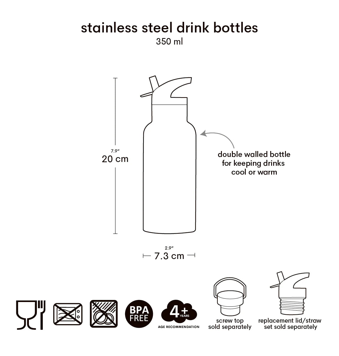 Botella de acero ALLC 350 ml. · jungla