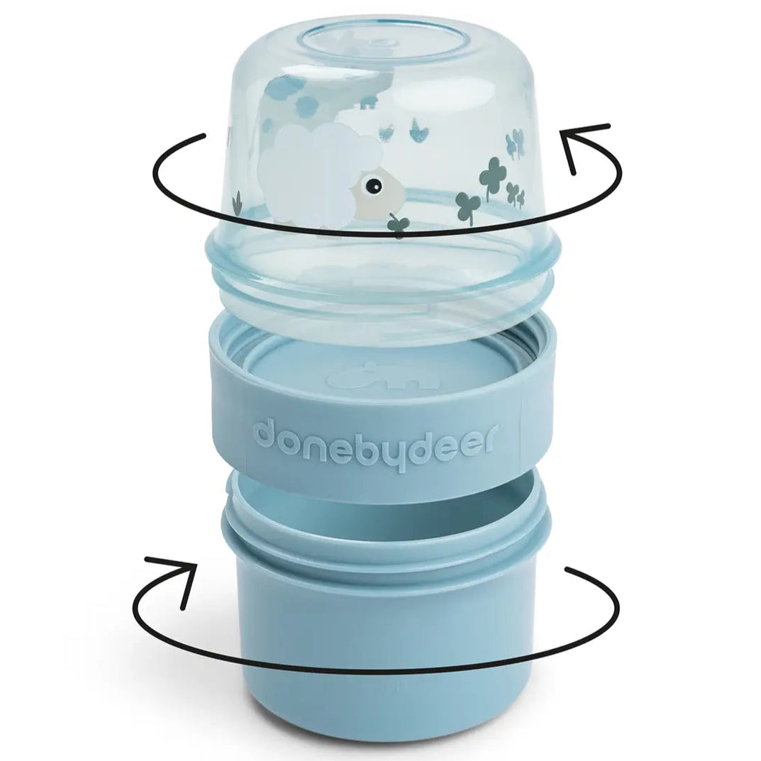 Caja para alimentos doble DONEBYDEER tiny farm · azul