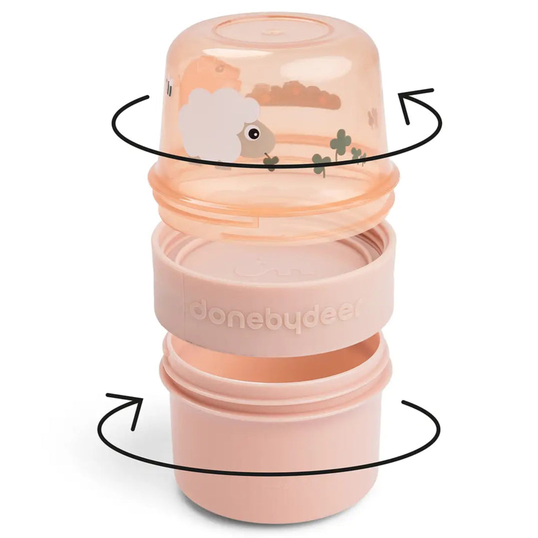 Caja para alimentos doble DONEBYDEER tiny farm · rosa