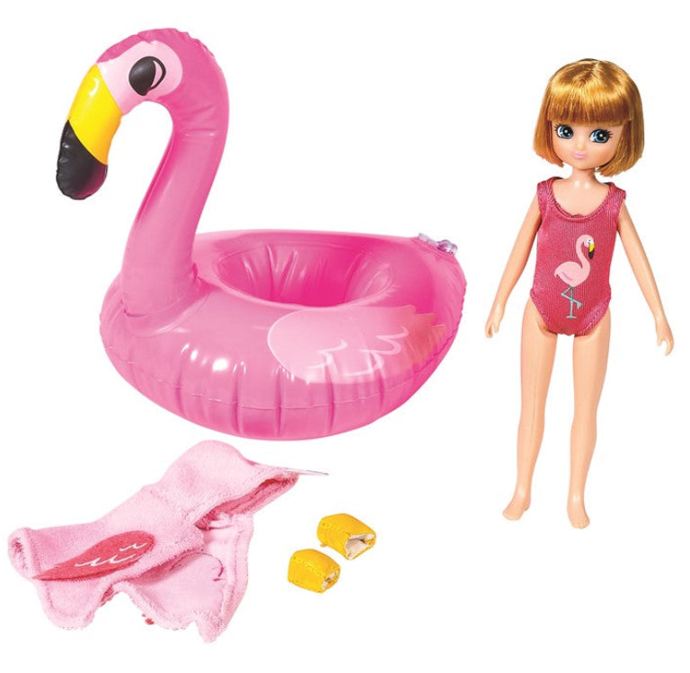 Muñeca LOTTIE en la piscina