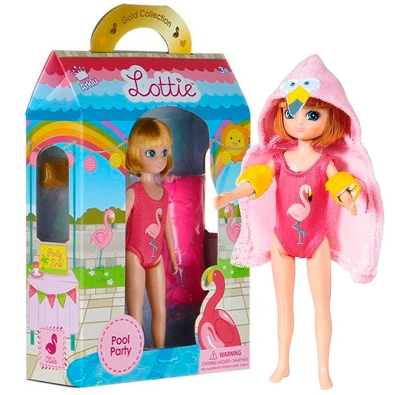 Muñeca LOTTIE en la piscina