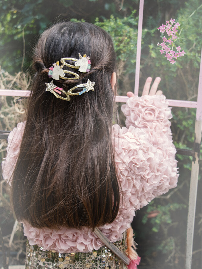 Clips para el pelo ROCKAHULA kids · rainbow unicorn
