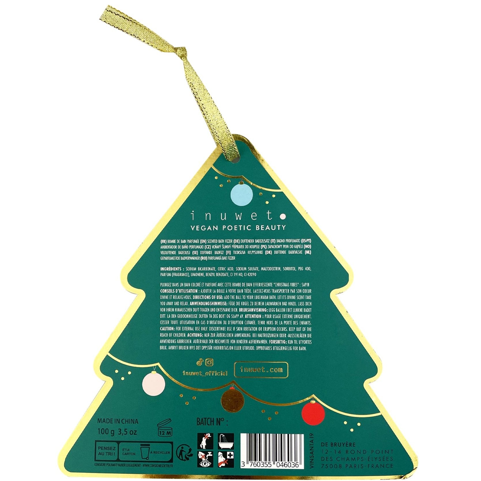 Bomba de baño INUWET · Árbol de Navidad