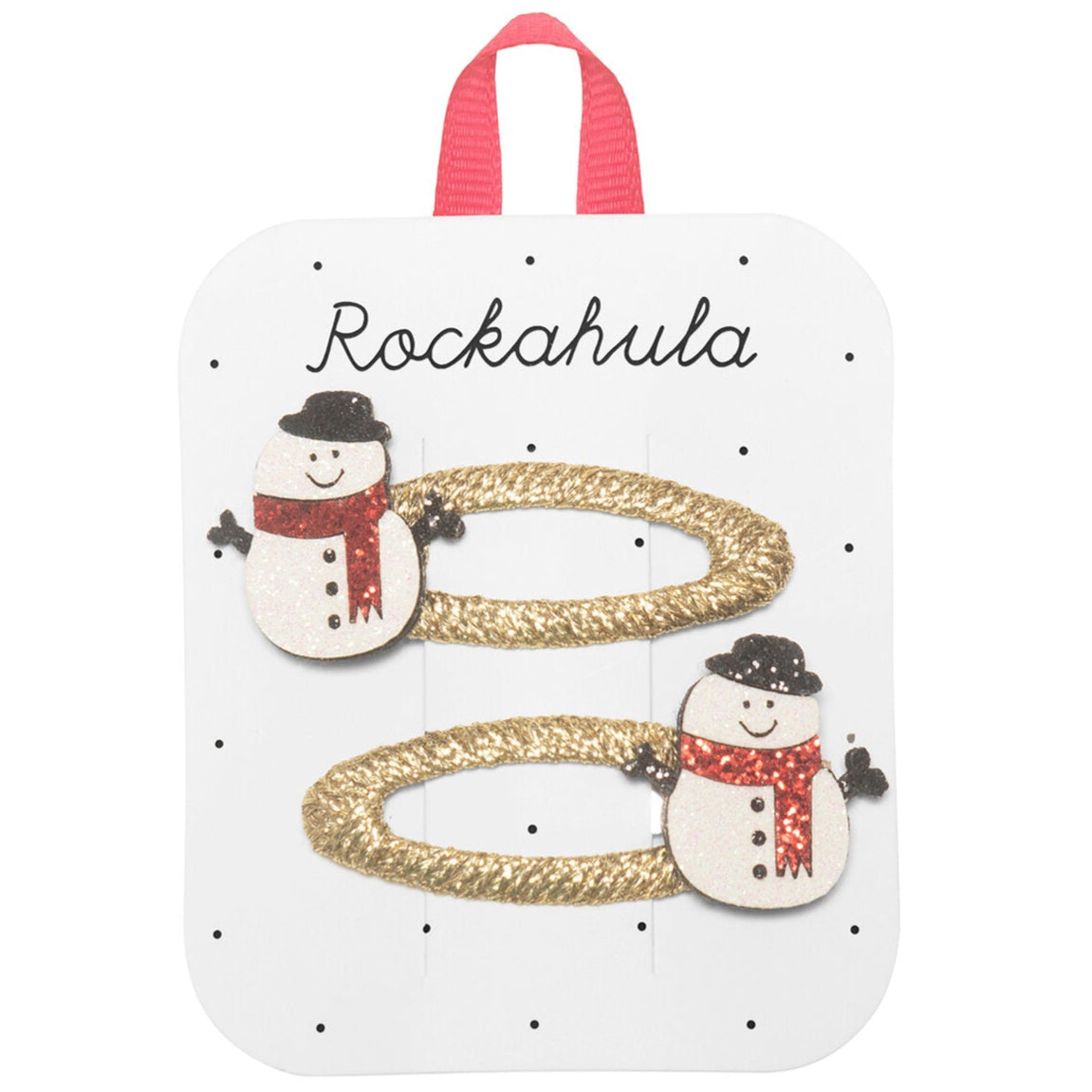 Clips para el pelo ROCKAHULA kids · snowman glitter