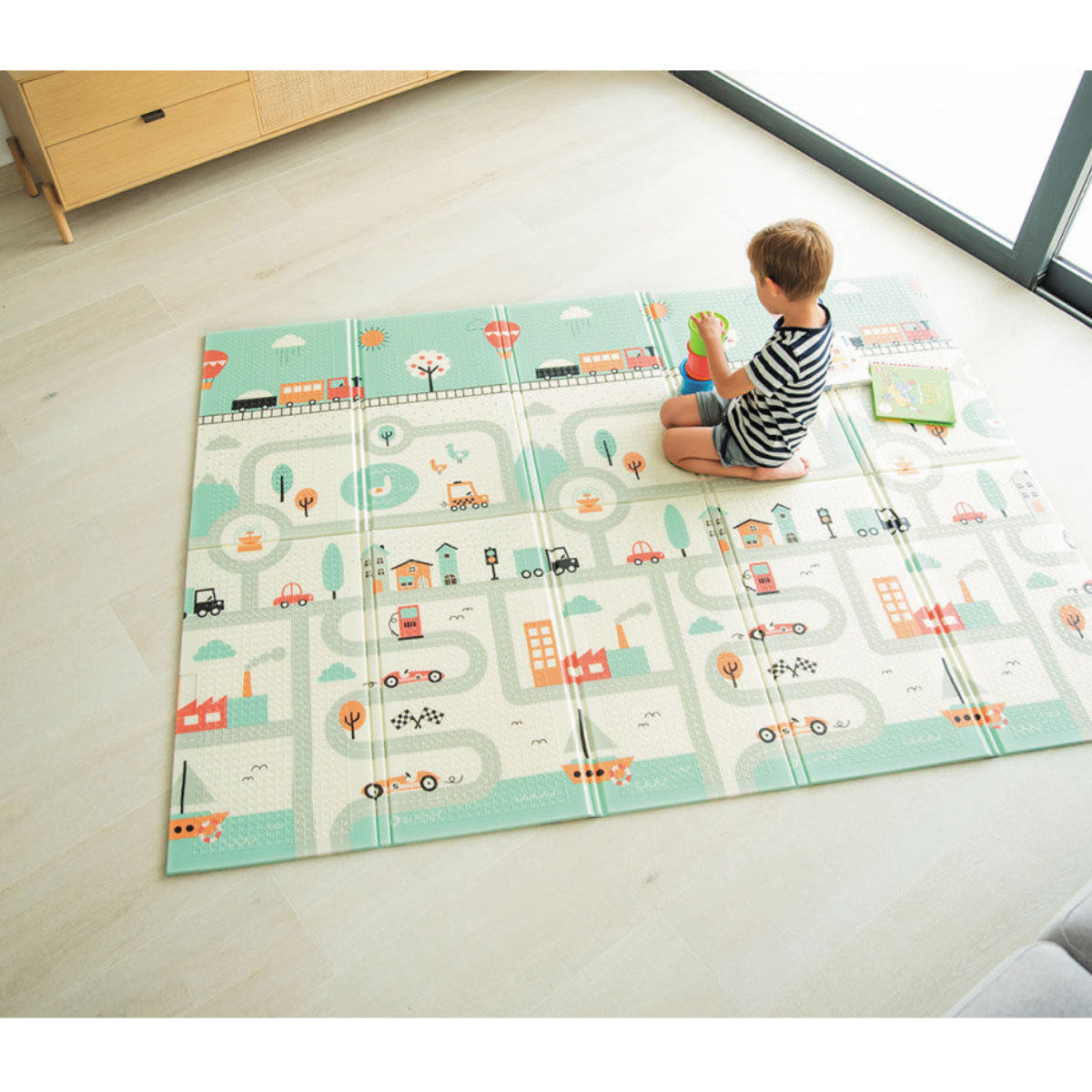 Alfombra de juegos para bebés · town-jungle