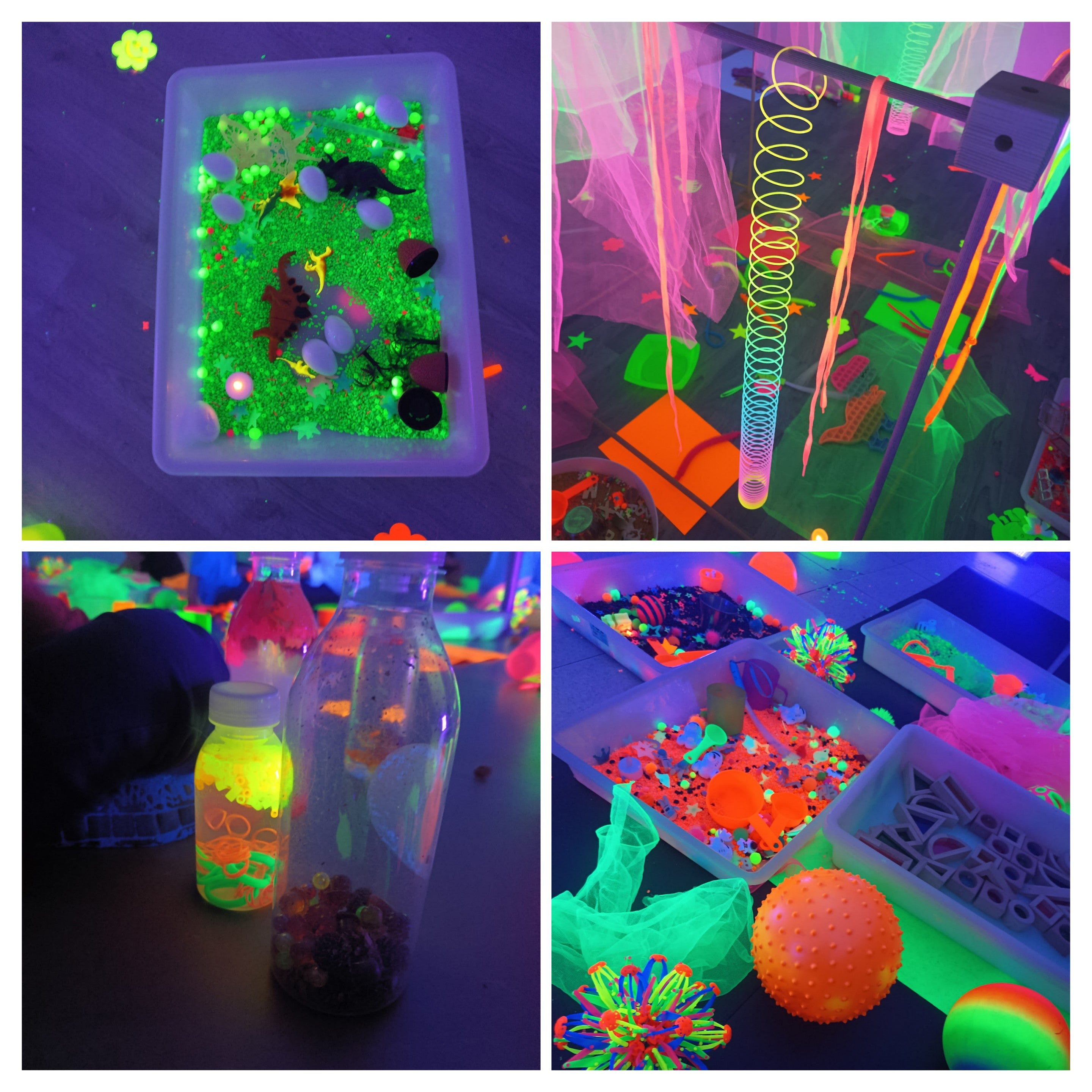 Taller sensorial con luz negra MINI MUNDOS DE ANIMALES · 23 de MAYO de 2026