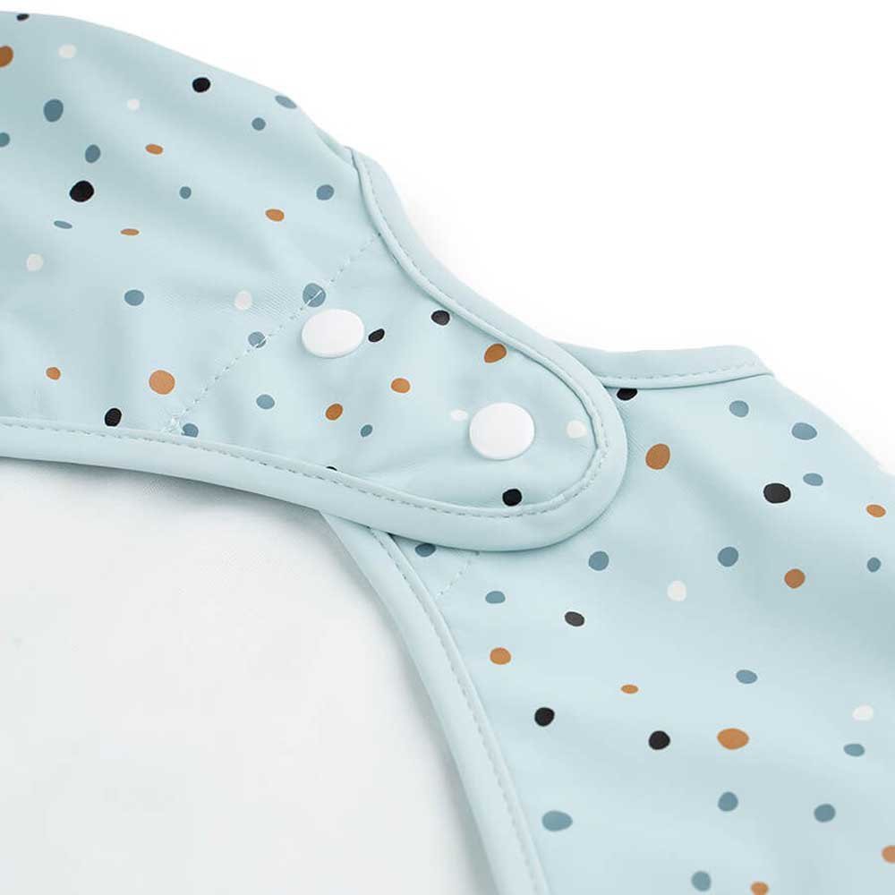 Babero con Mangas Done by Deer · Happy dots Blue - La Chata Merengüela