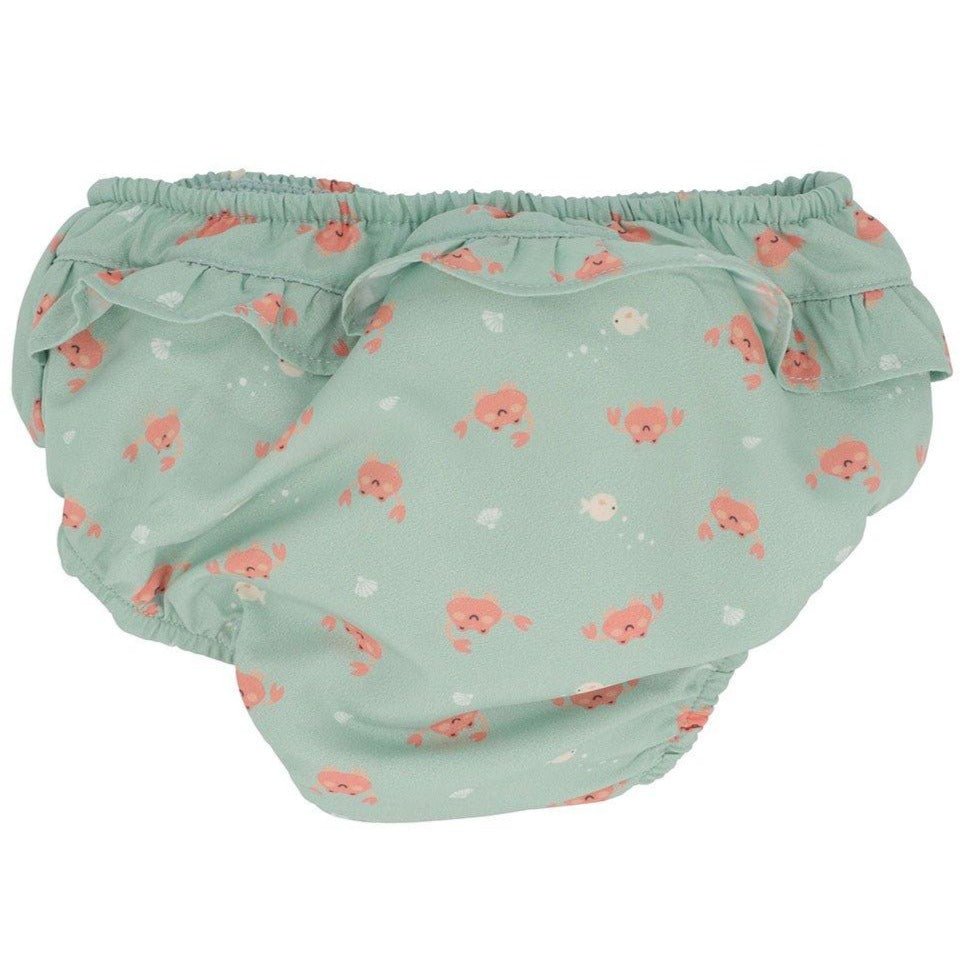 Bañador Pañal con volante TUTETE UFP 50+ · Crab Sage - La Chata Merengüela