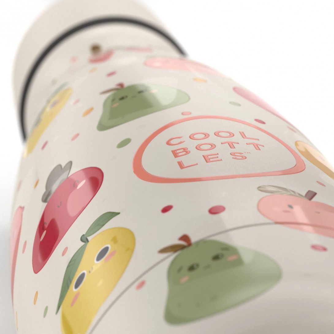 Botella de acero con pajita 260 ml. · Fruit Salad - La Chata Merengüela