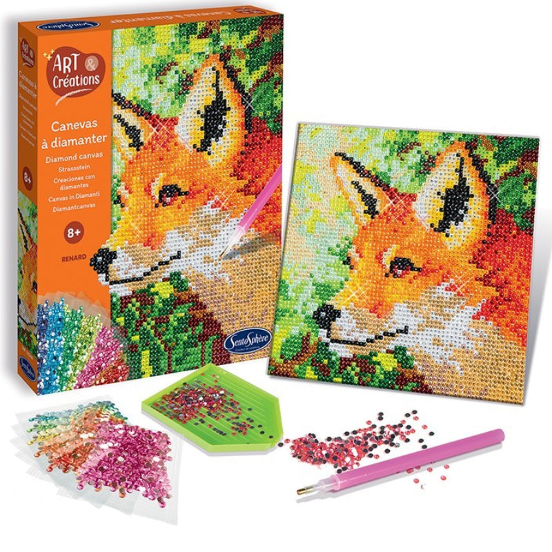 Crea tu lienzo con diamantes · zorro