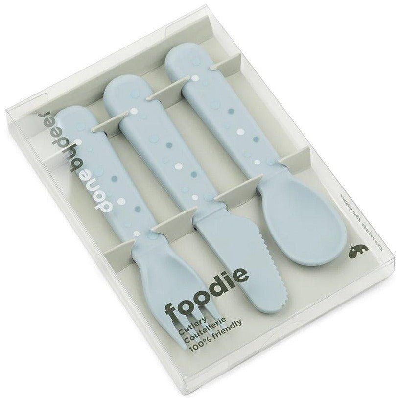 Cubiertos Done by Deer · Happy Dots Blue - La Chata Merengüela